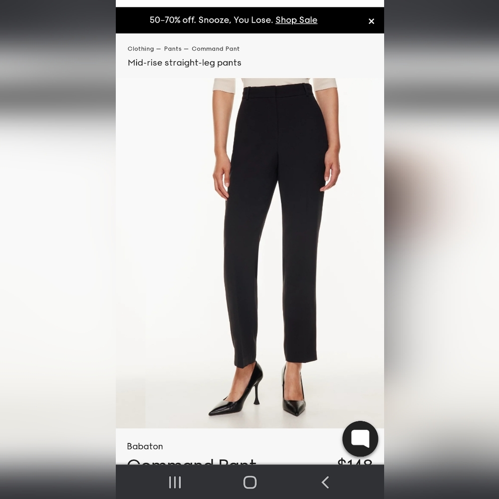 Command pants in TruCrepe